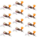Feth Hopper Pink - Foam Grasshopper Fly Pattern - 1 Dozen Flies Hook Size 10