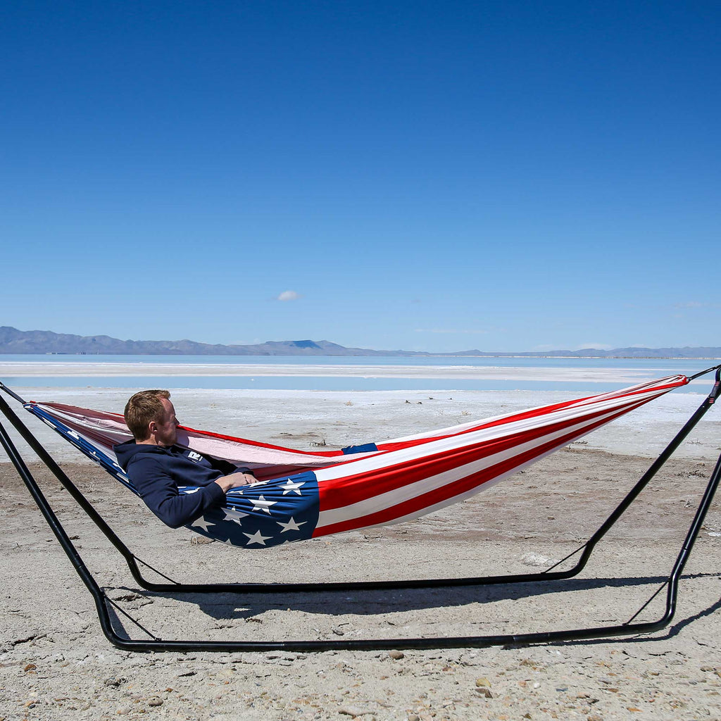 USA Flag Double Hammock with Straps | 250th Anniversary Edition