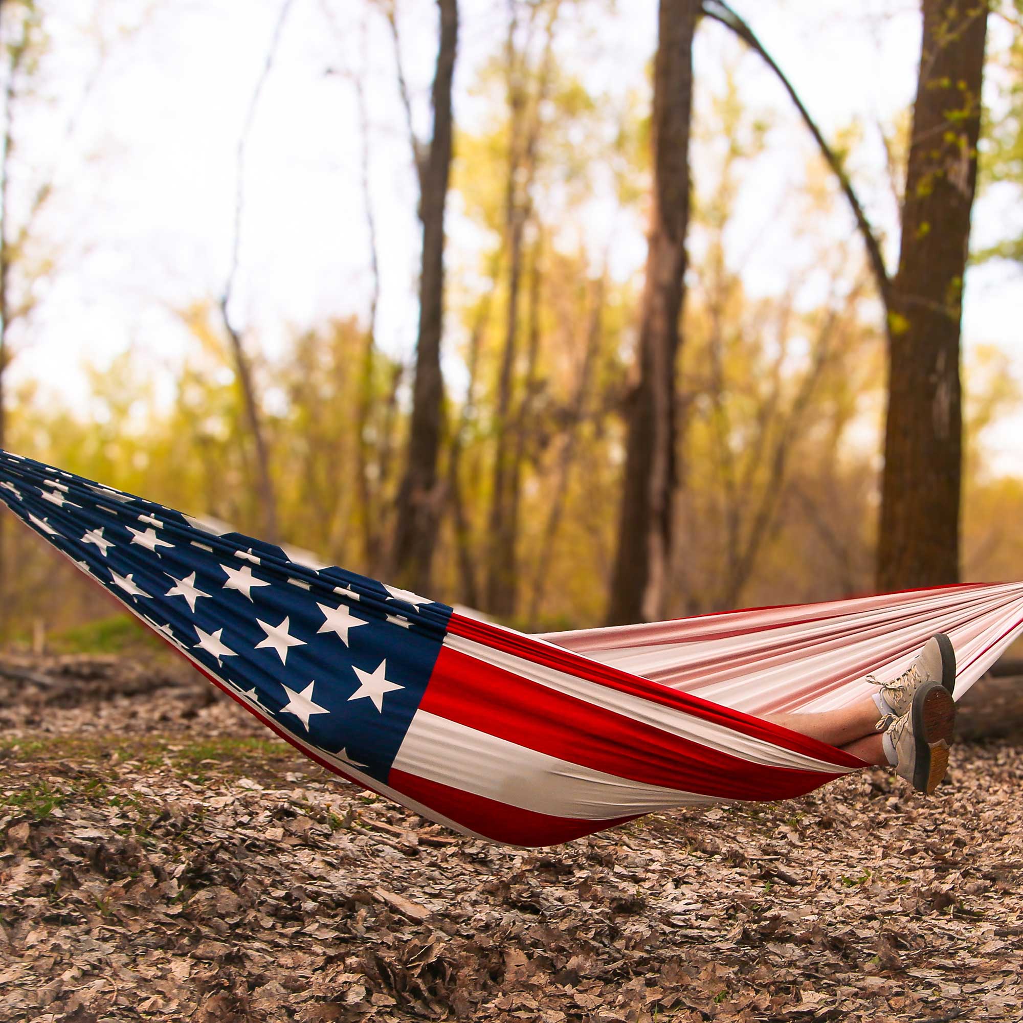 USA Flag Double Hammock with Straps | 250th Anniversary Edition