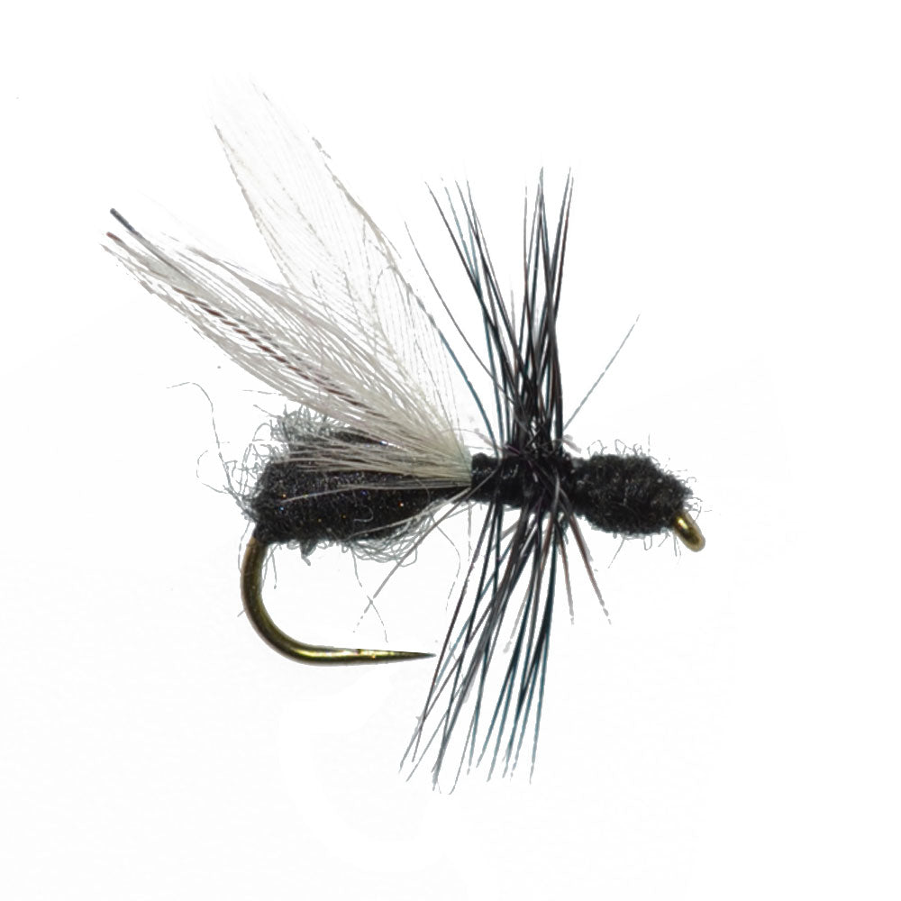 Black Fur Flying Ant Terrestrial Trout Dry Fly - 6 Flies Hook Size 18