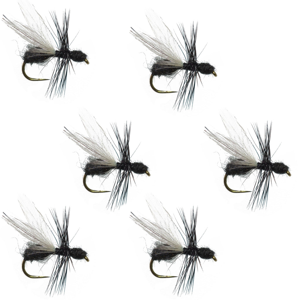 Black Fur Flying Ant Terrestrial Trout Dry Fly - 6 Flies Hook Size 14