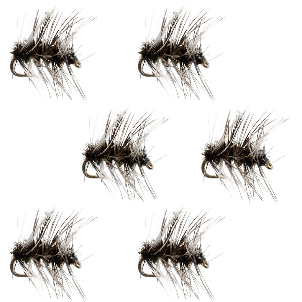 Barbless Griffiths Gnat Midge Trout Dry Fly - 6 Flies Size 22
