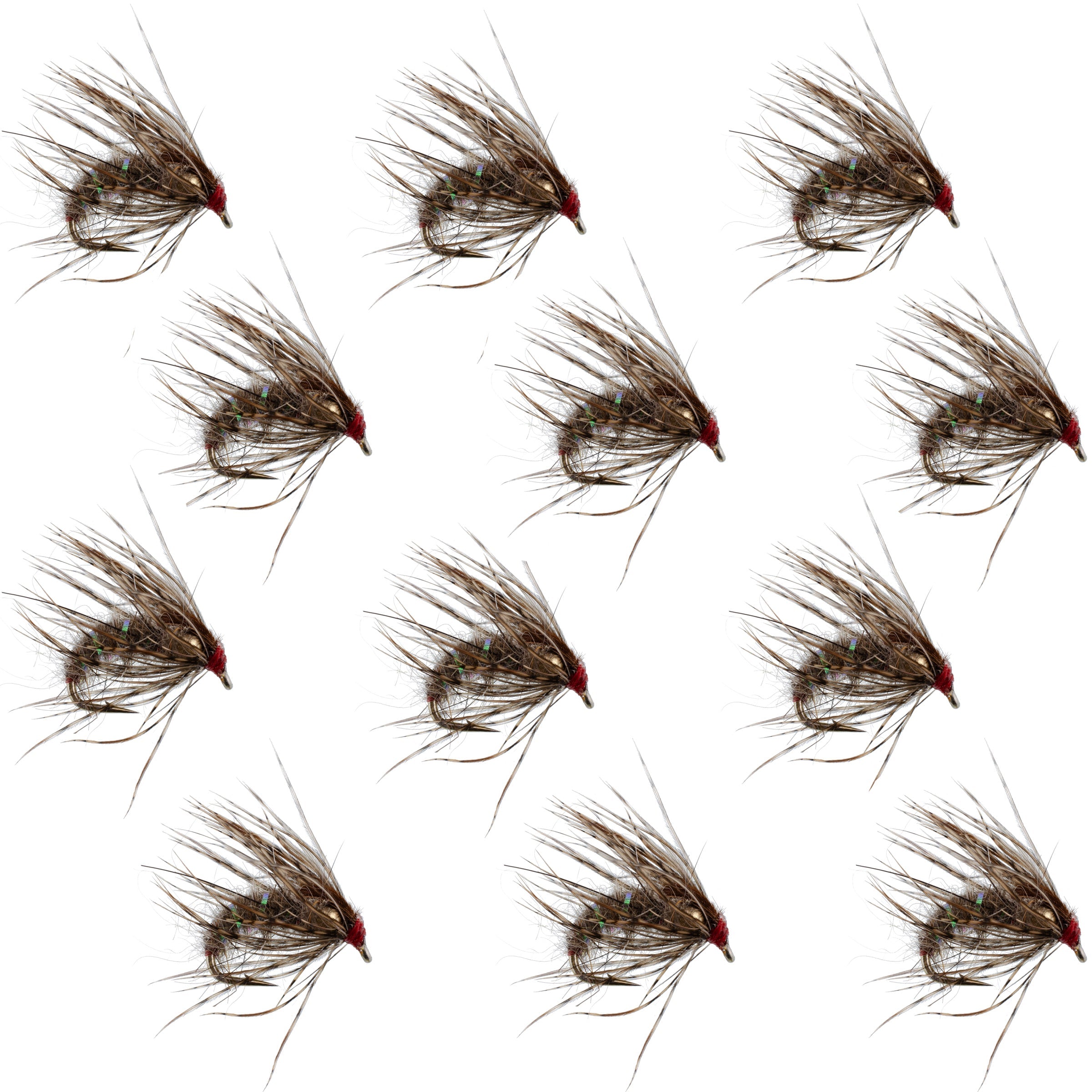 Hares Ear Holy Grail Caddis Pupa Emerger 12 Flies Hook Size 16