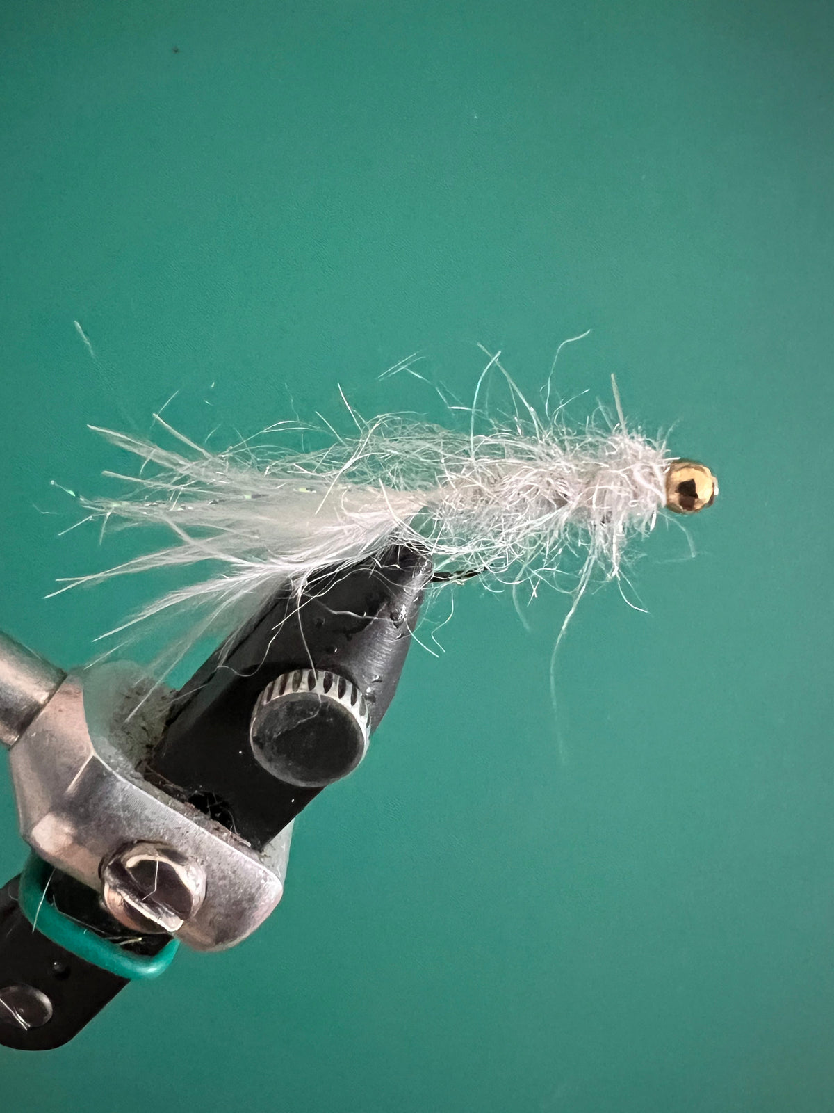 Balanced Leech - White with Tungsten Bead and Barbless Hook