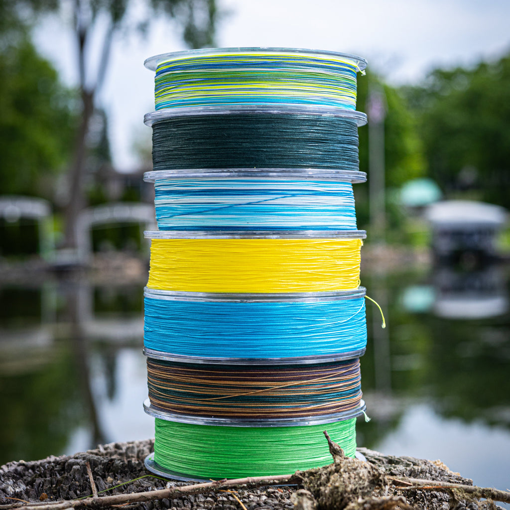 Reaction Tackle X8 Braided Fishing Line - Aqua Camo 8 Strand