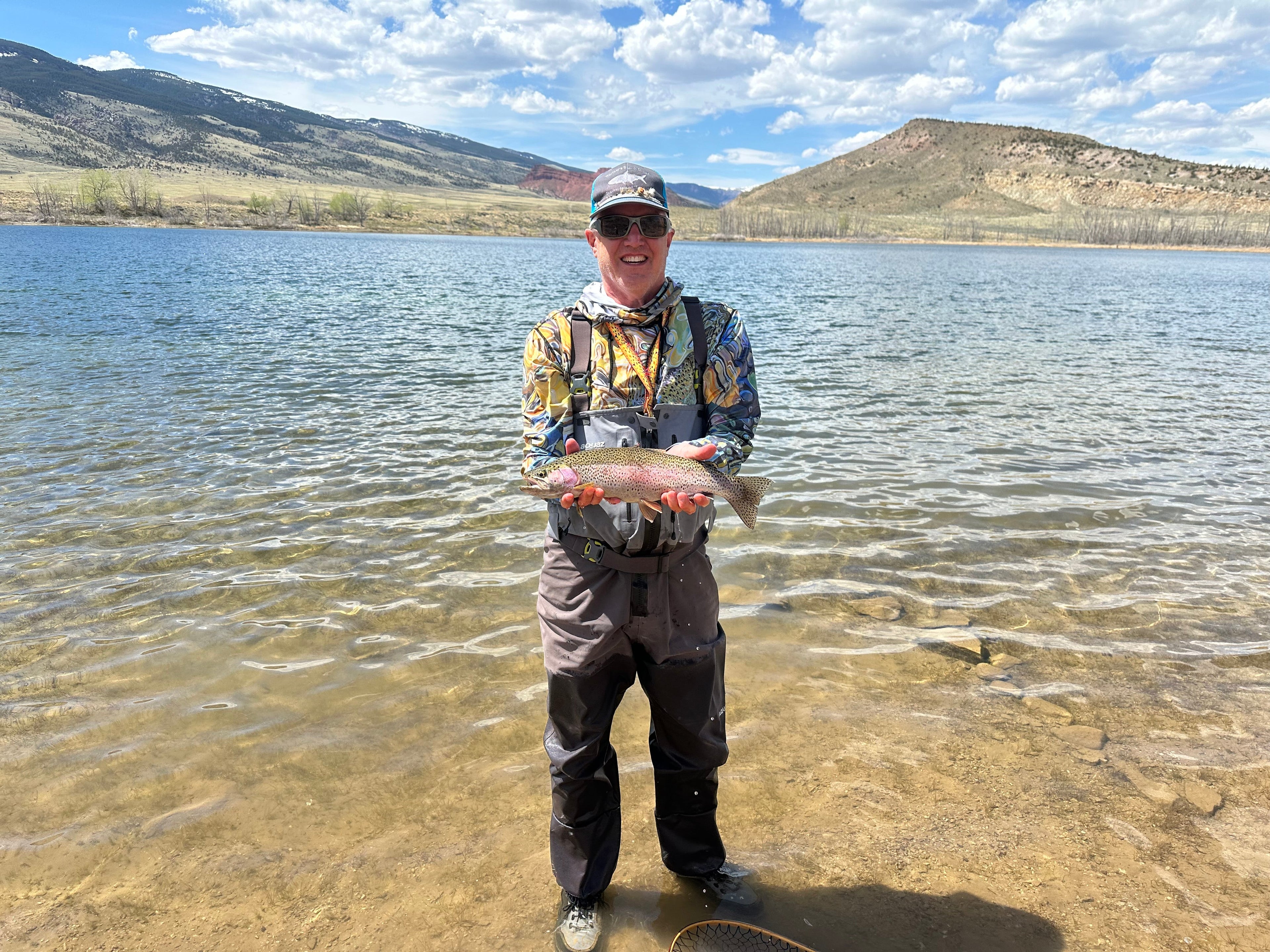 Magic Waters Rainbow Trout Graphic Fishing Hoodie