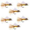 Amber Iris Caddis Emerger Caddis  Trout Dry Fly - 6 Flies Hook Size 16