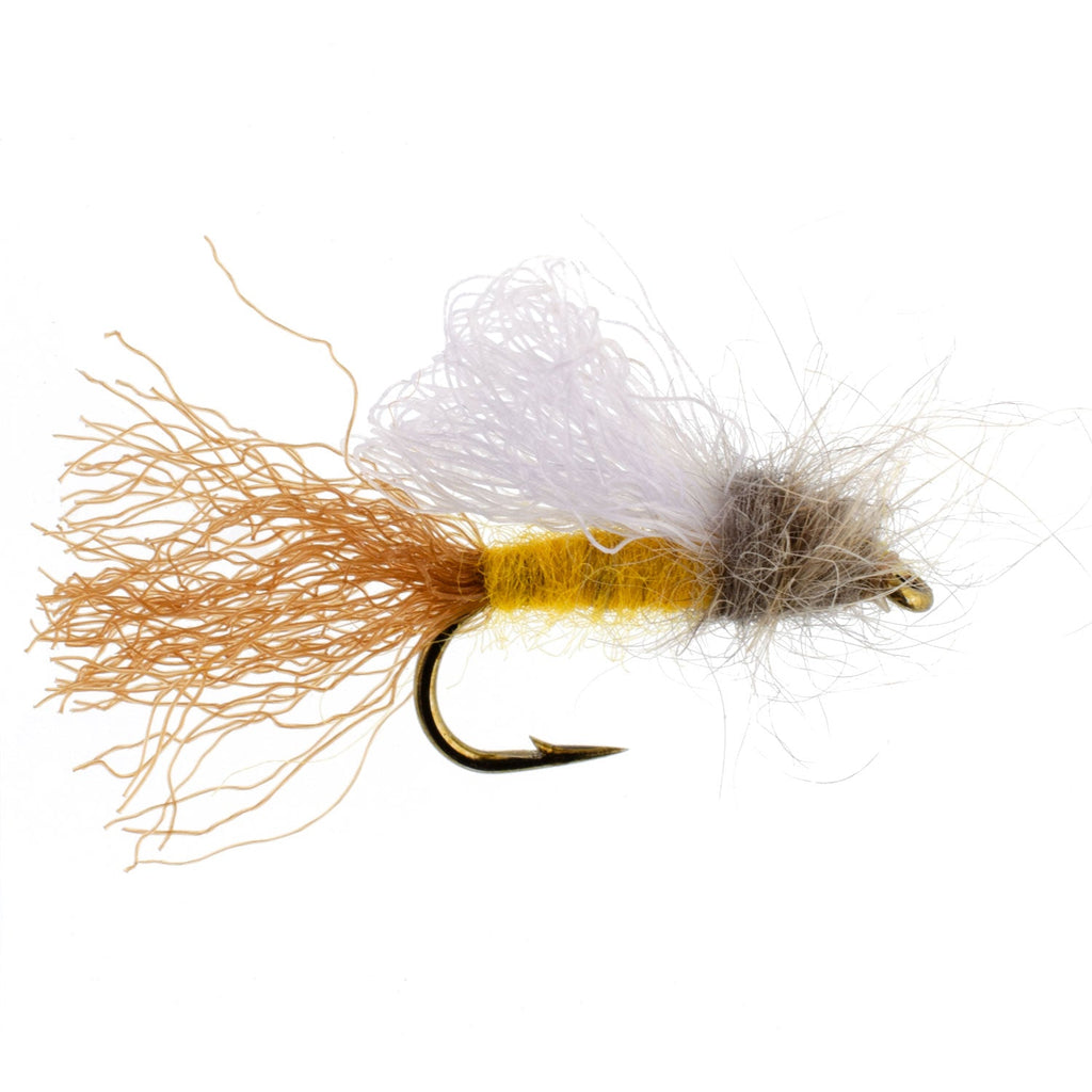 Amber Iris Caddis Emerger Caddis  Trout Dry Fly - 12 Flies Hook Size 16