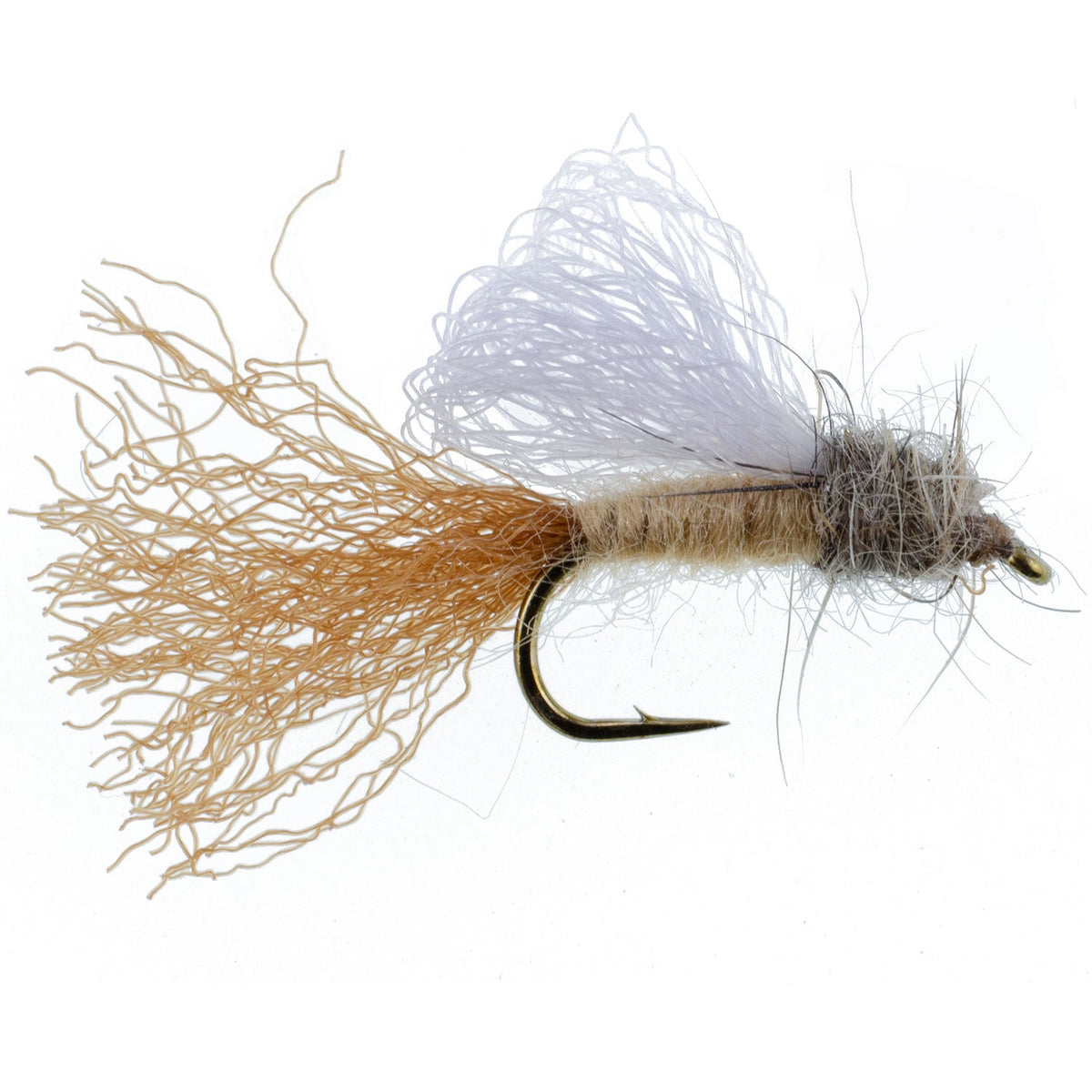 3 Pack Tan Iris Caddis Emerger Caddis  Trout Dry Fly - Hook Size 14
