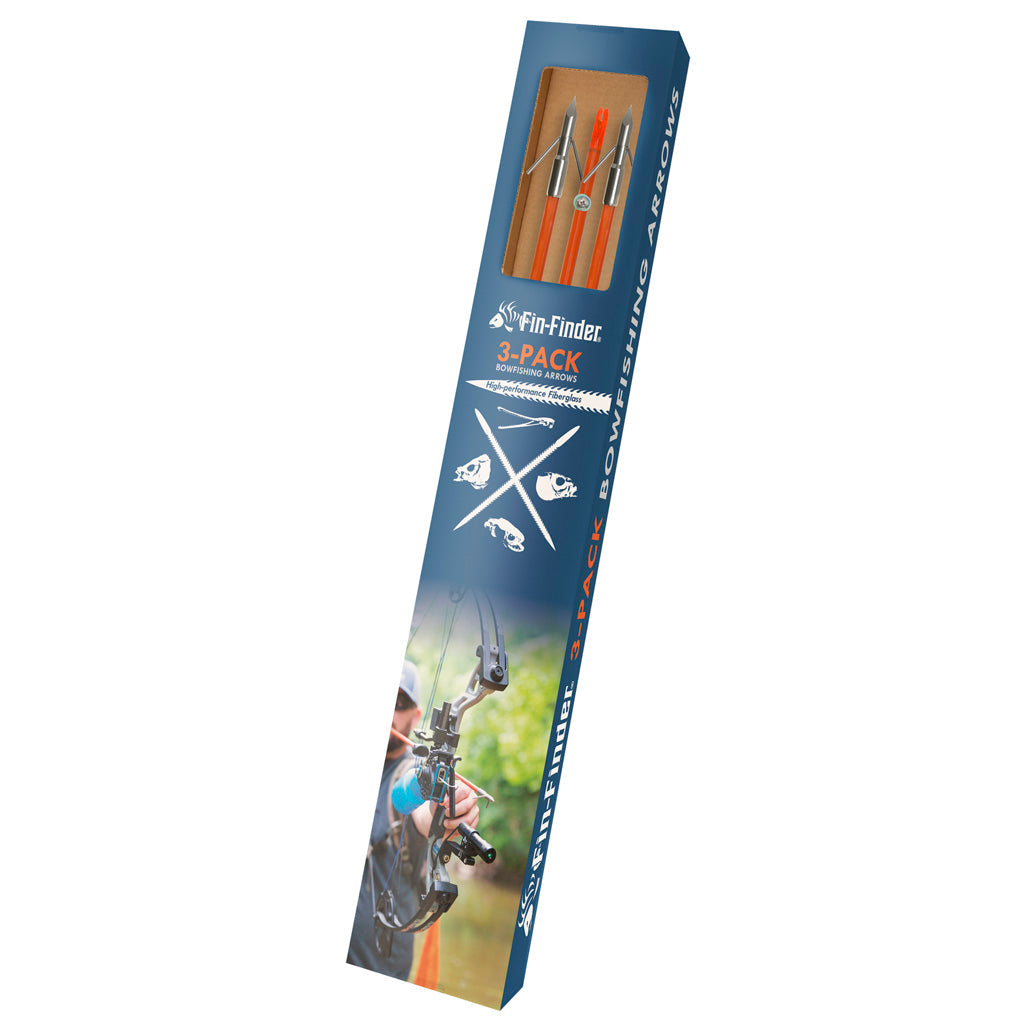 Fin Finder Raider Pro Bowfishing Arrow W/  Slide�  Orange W/ Riptide Point 3pk.
