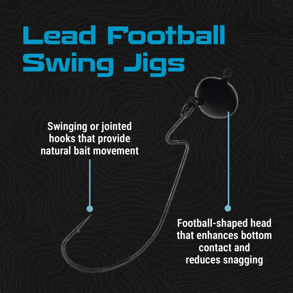 Reaction Tackle Lead Swing Football Jigs - 5-PACK