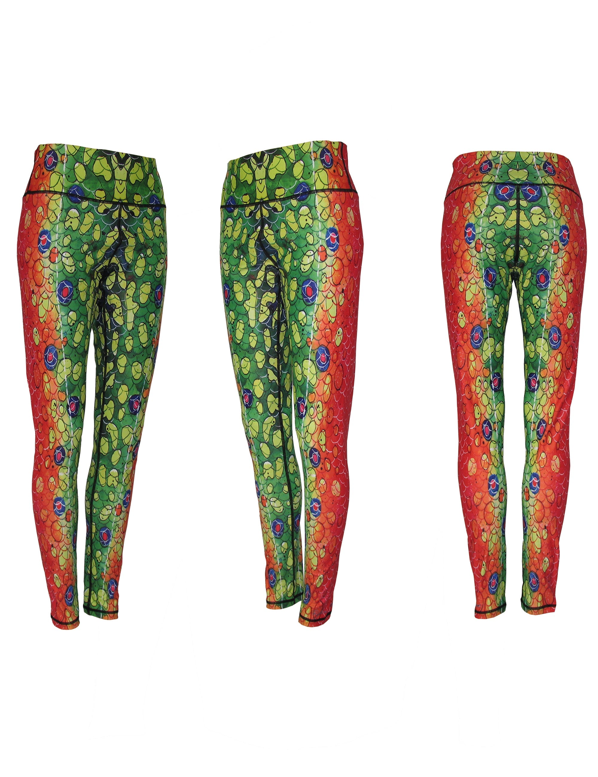 Brook Trout2 Fish Print Patterned All Sport Leggings