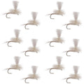 Parachute Light Cahill Classic Trout Dry Fly Fishing Fly - 1 Dozen Hook Size 18