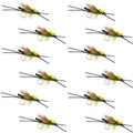 Long Tail Skwala Stone - Squalla Stonefly Dry Fly - 12 Flies Hook Size 10