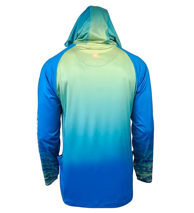 Men's Mahi Camo UV Fishing Hoodie Mask L/S