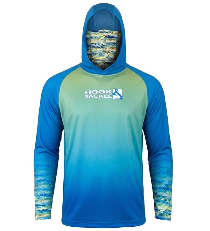 Men's Mahi Camo UV Fishing Hoodie Mask L/S