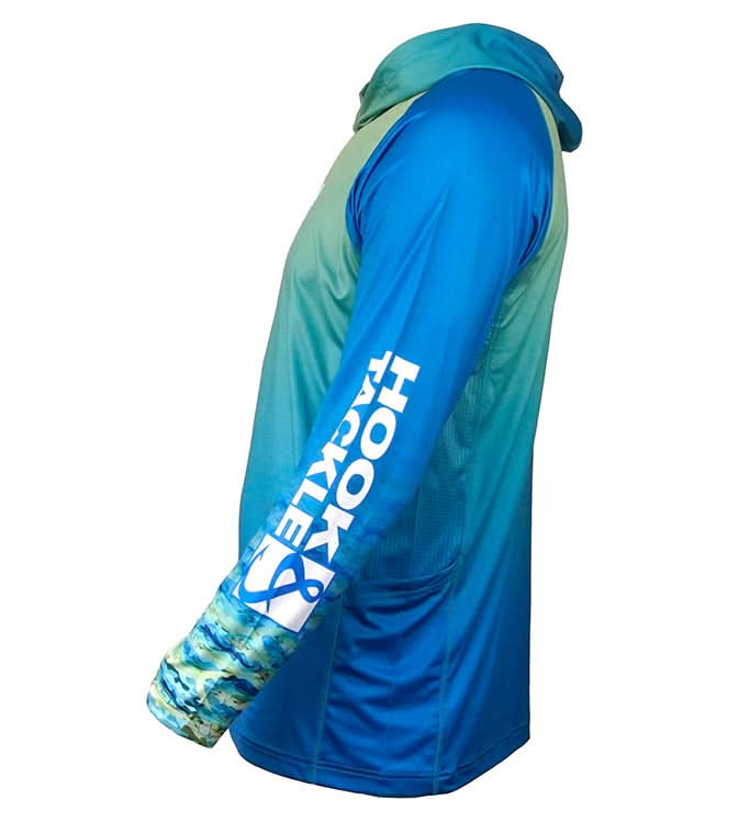 Men's Mahi Camo UV Fishing Hoodie Mask L/S
