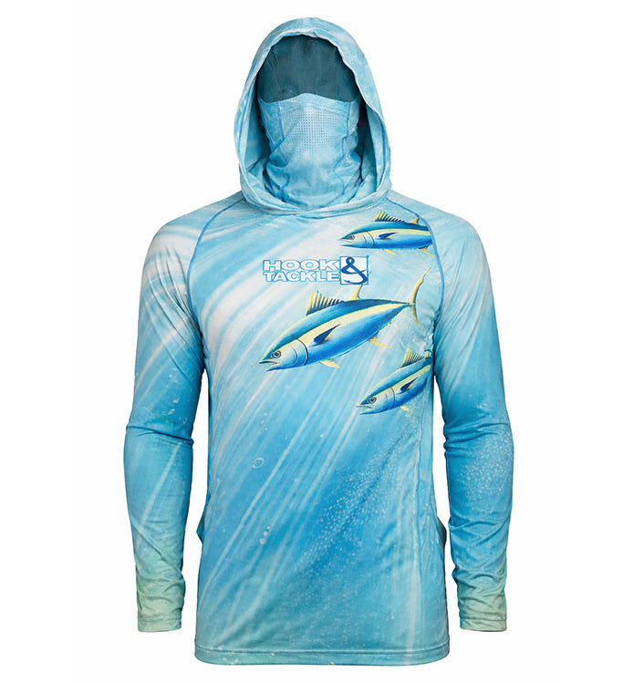 Men's Tuna Abyss UV Fishing Hoodie Gaiter L/S