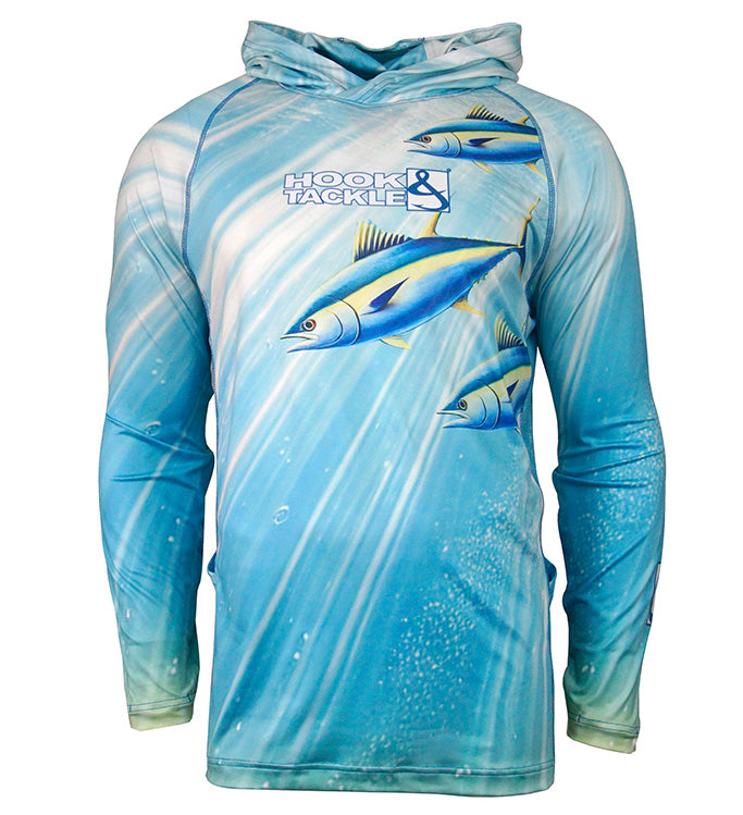 Men's Tuna Abyss UV Fishing Hoodie Gaiter L/S