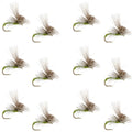 Green Drake Missing Link Mayfly Flies Hook 12 Flies Size 10