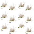 Olive Missing Link Caddis or Mayfly Flies Hook 12 Flies Size 16