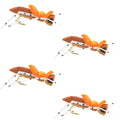 4 Pack Moorish Hopper Brown Tan Foam Body Grasshopper Fly - Hook Size 10