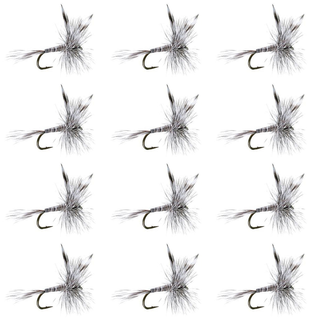 Mosquito Classic Trout Dry Fly Fishing Flies - 1 Dozen Size 18