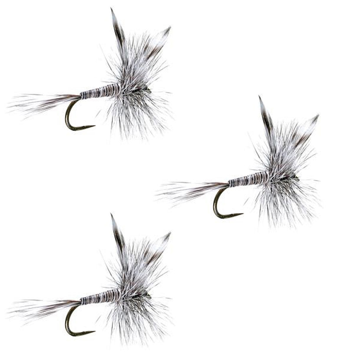 3 Pack Barbless Mosquito Classic Trout Dry Fly - Hook Size 14