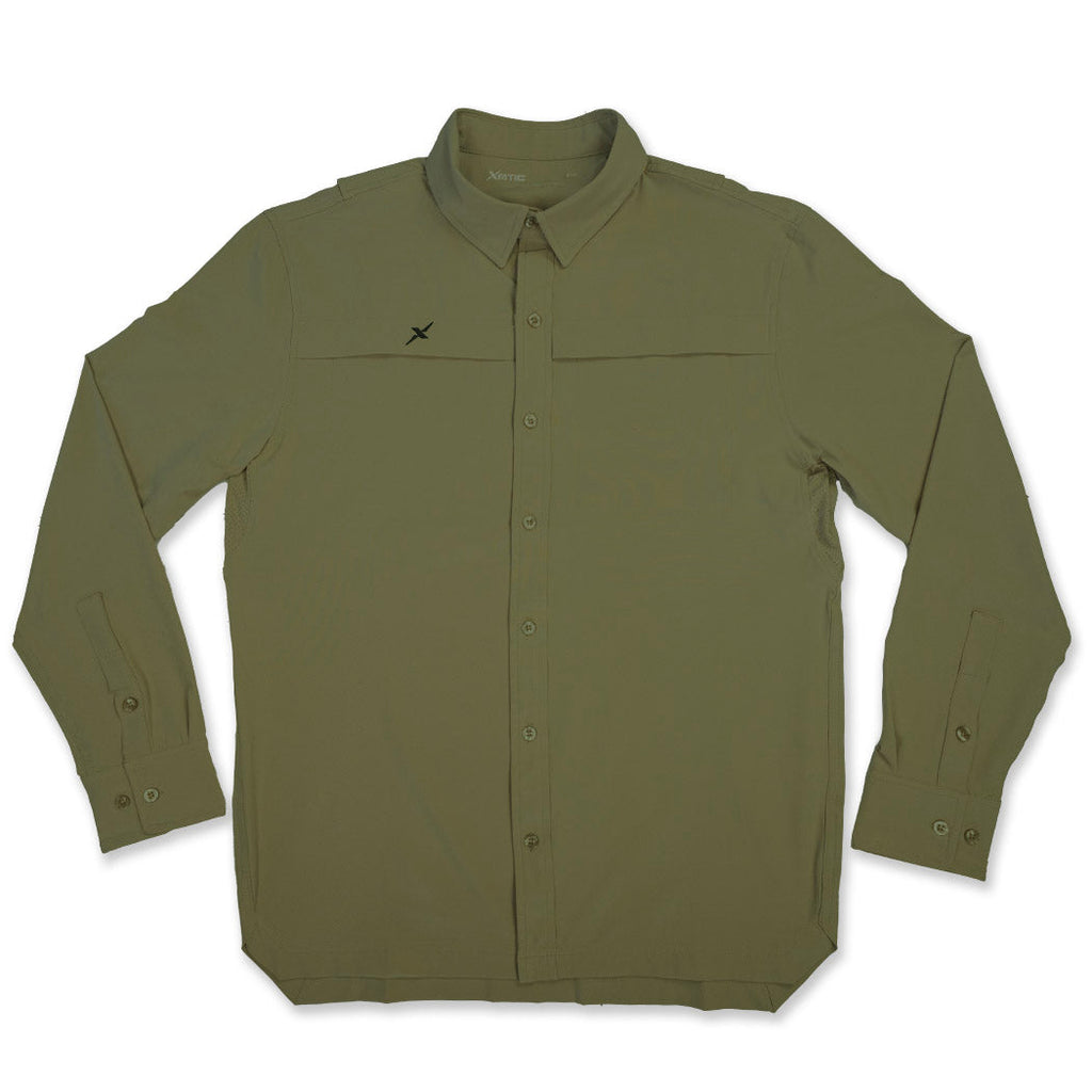Men's Long Sleeve Solid Lifestyle Button Down w/ REPEL-X