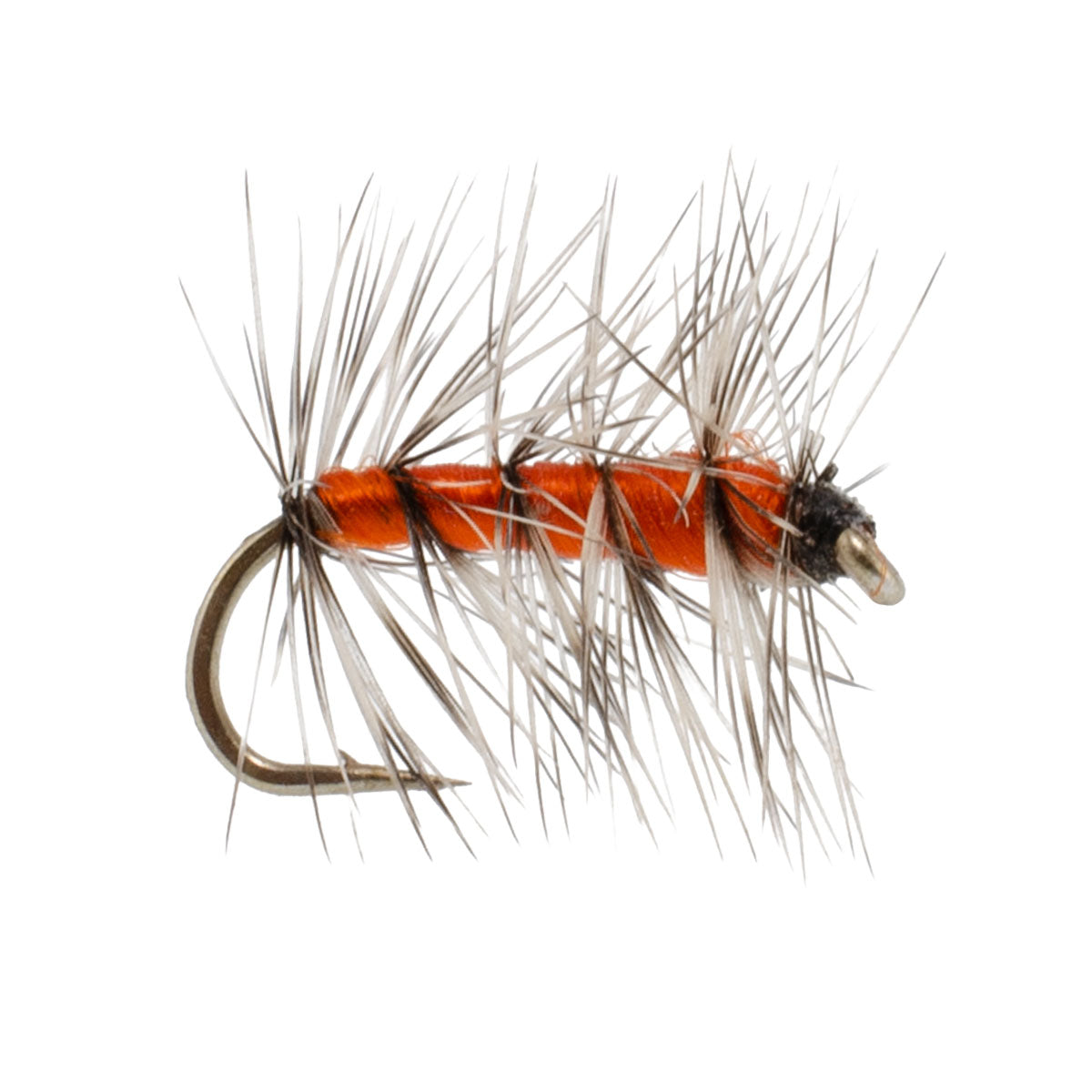 3 Pack Orange Asher Midge Trout Dry Fly - Size 18