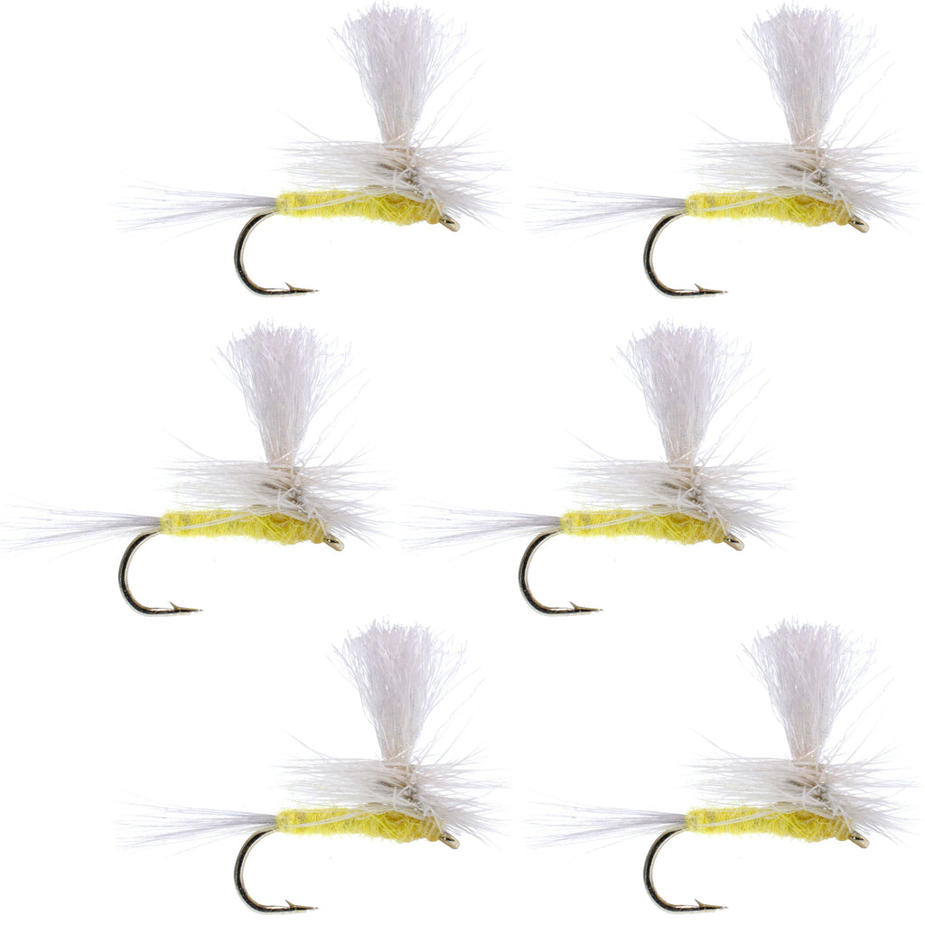Pale Morning Dun Parachute PMD Classic Dry Fly - 6 Flies Hook Size 16