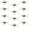 Barbless Pat's Rubber Legs Tungsten Bead Jigged Coffee/Black Euro Nymph  - Set of 12 Flies Hook Size 10