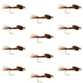 Tungsten Bead Head  Pheasant Tail Nymph 1 Dozen Flies  Size 16