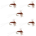 Poly Wing Rusty Spinner Mayfly 6 Flies Hook Size 20