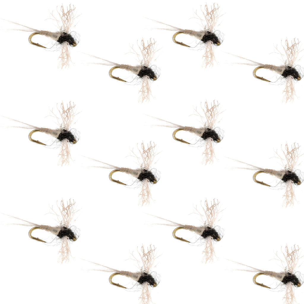 Z-Lon Wing Trico Spinner Kapok Body Hook 12 Flies Size 20