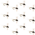 Z-Lon Wing Trico Spinner Kapok Body Hook 12 Flies Size 20