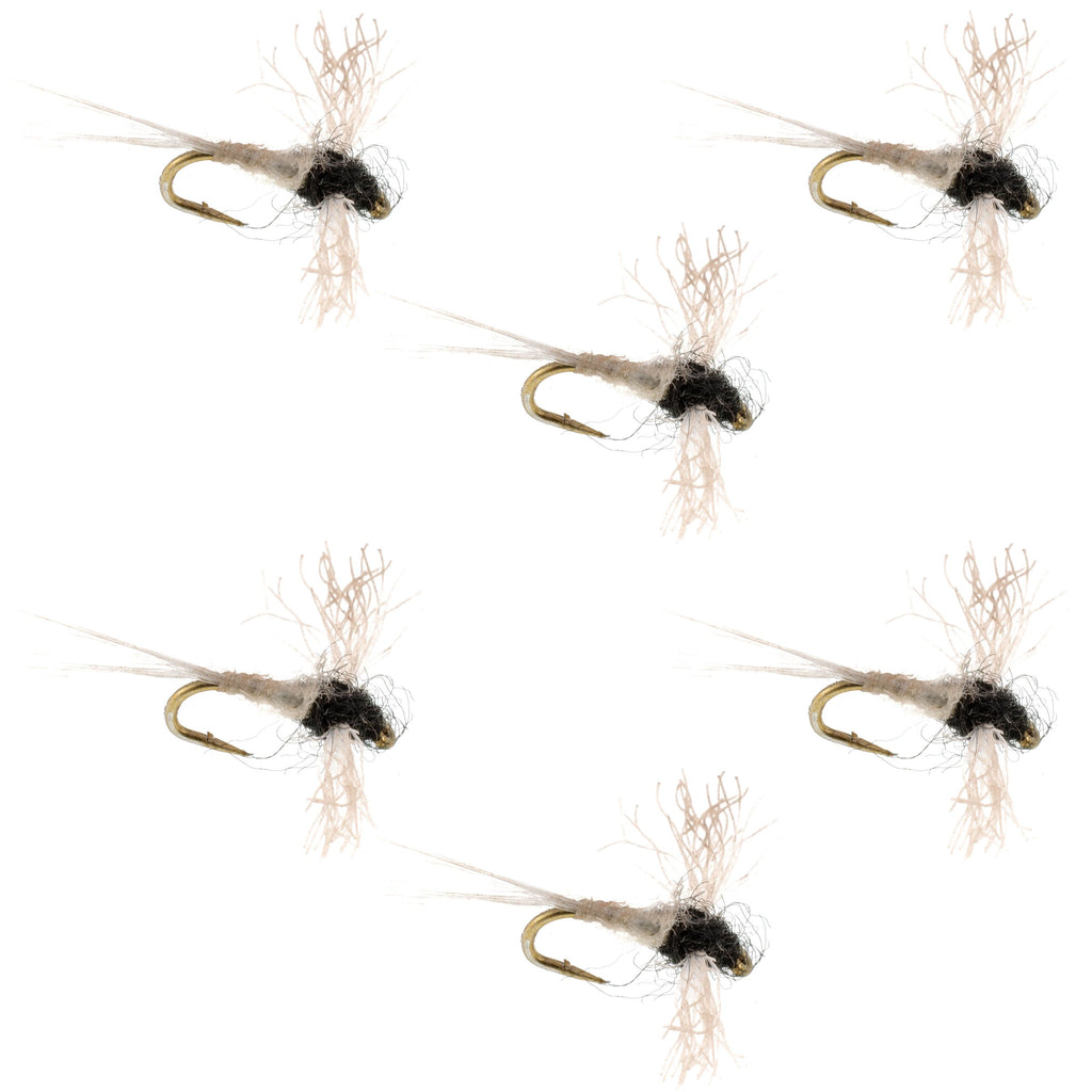 Z-Lon Wing Trico Spinner Kapok Body Hook 6 Flies Size 24