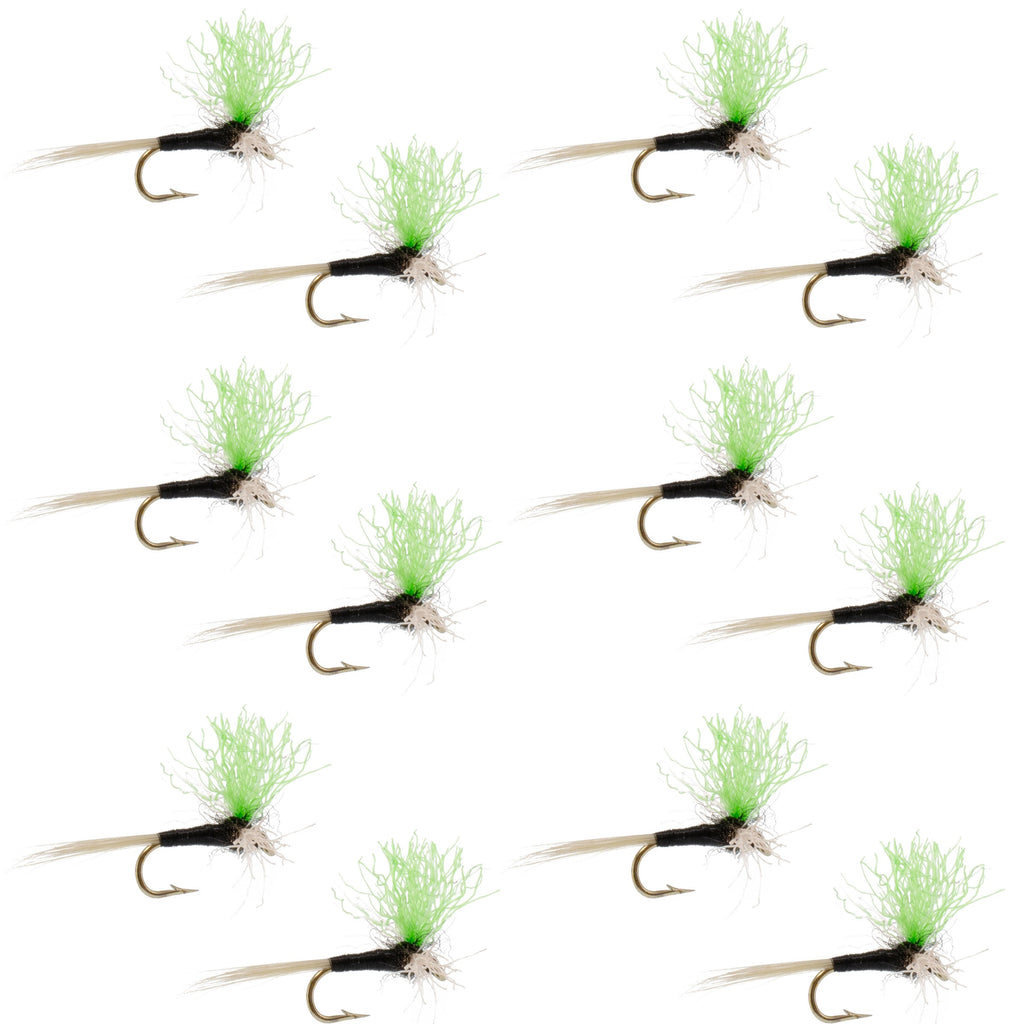 Trico Spinner High Visibility Green Post 12 Flies Hook Size 18