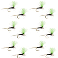 Trico Spinner High Visibility Green Post 12 Flies Hook Size 22