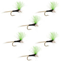 Trico Spinner High Visibility Green Post 6 Flies Hook Size 22