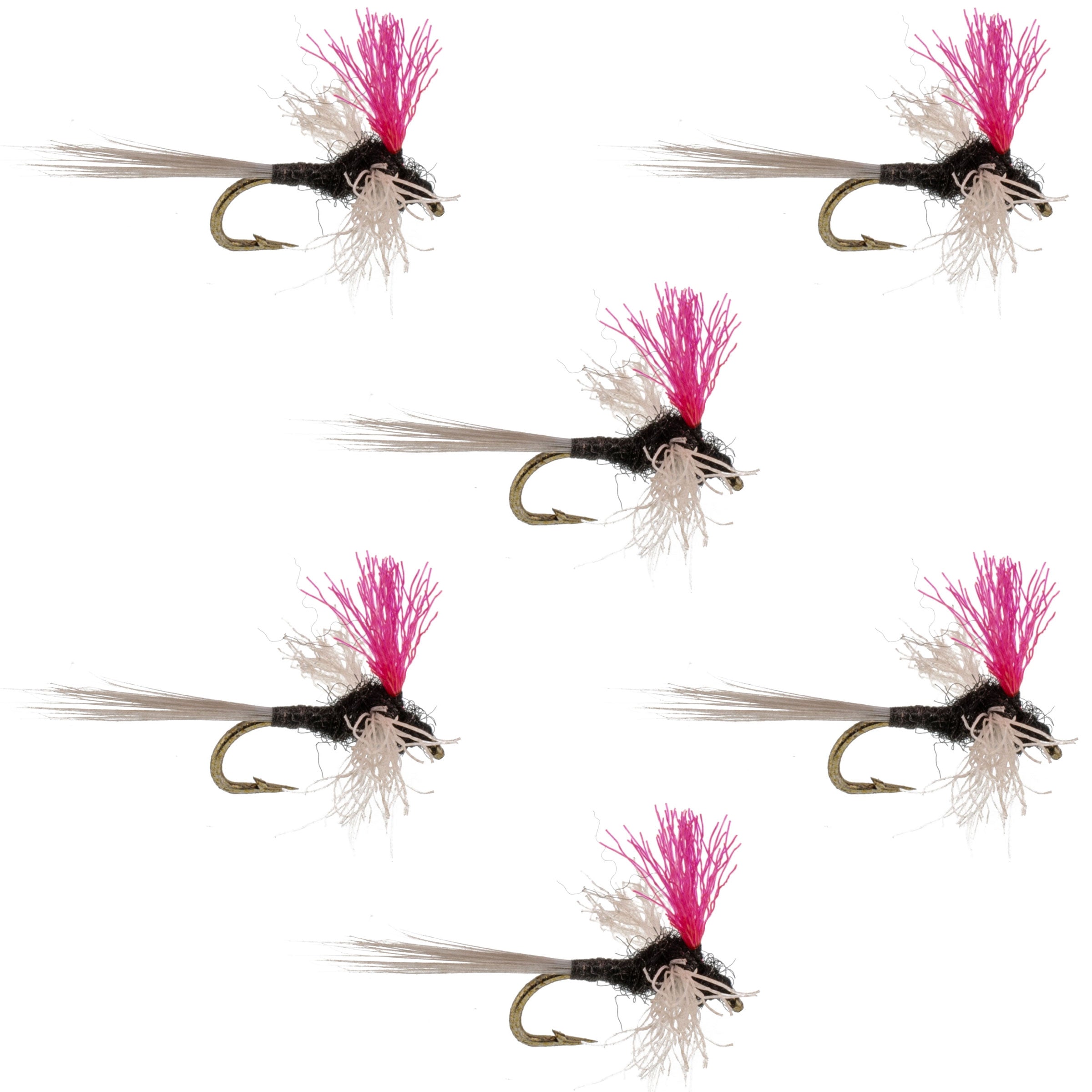 Trico Spinner High Visibility Pink Post 6 Flies Hook Size 20