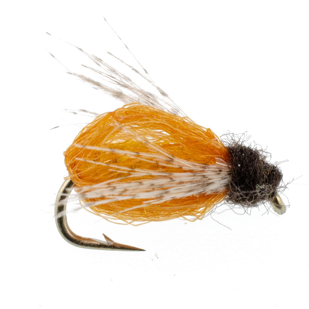 LaFontaine Amber Deep Sparkle Caddis Pupa - 1 Dozen Flies Hook Size 16
