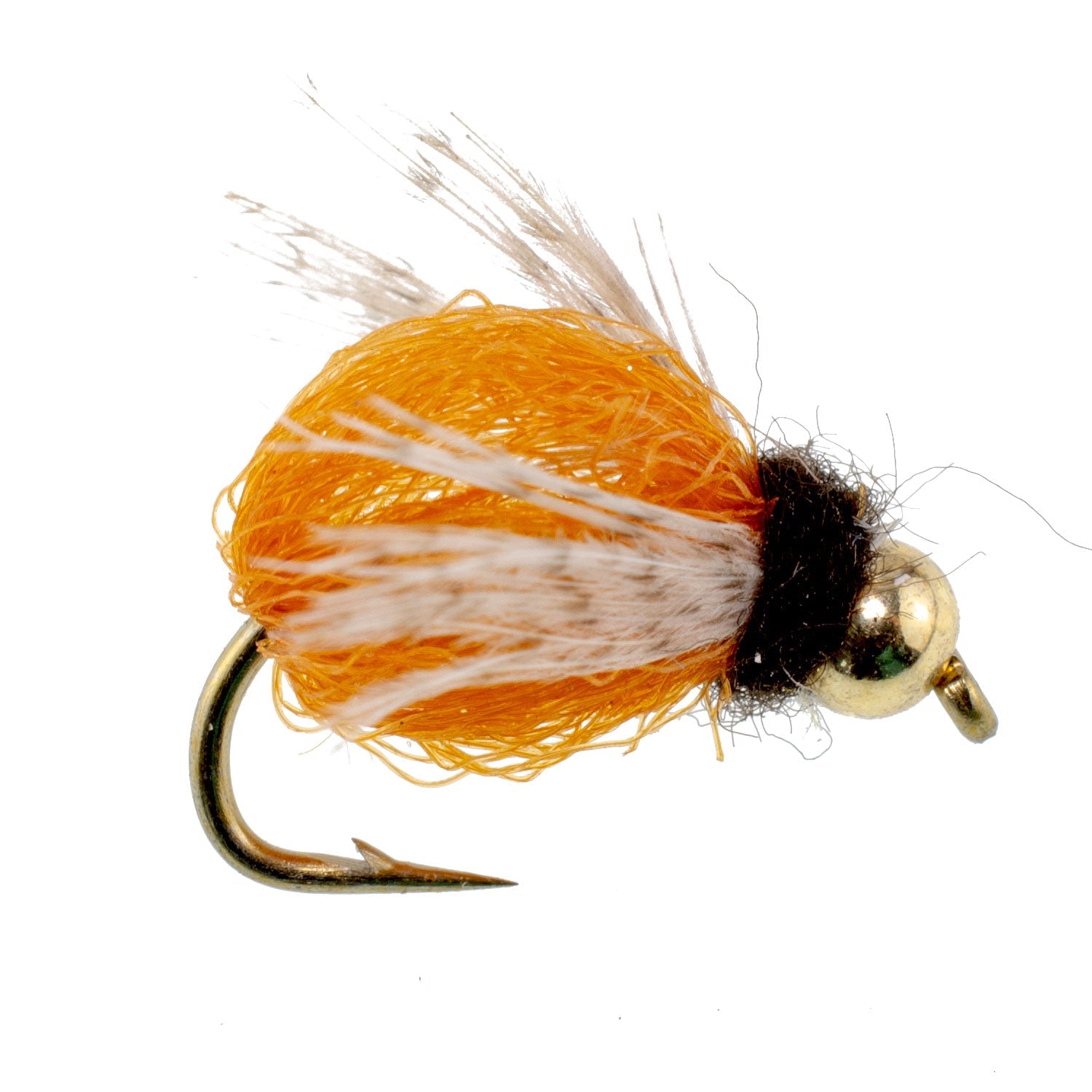 Bead Head LaFontaine Amber Deep Sparkle Caddis Pupa - 1 Dozen Flies Hook Size 18