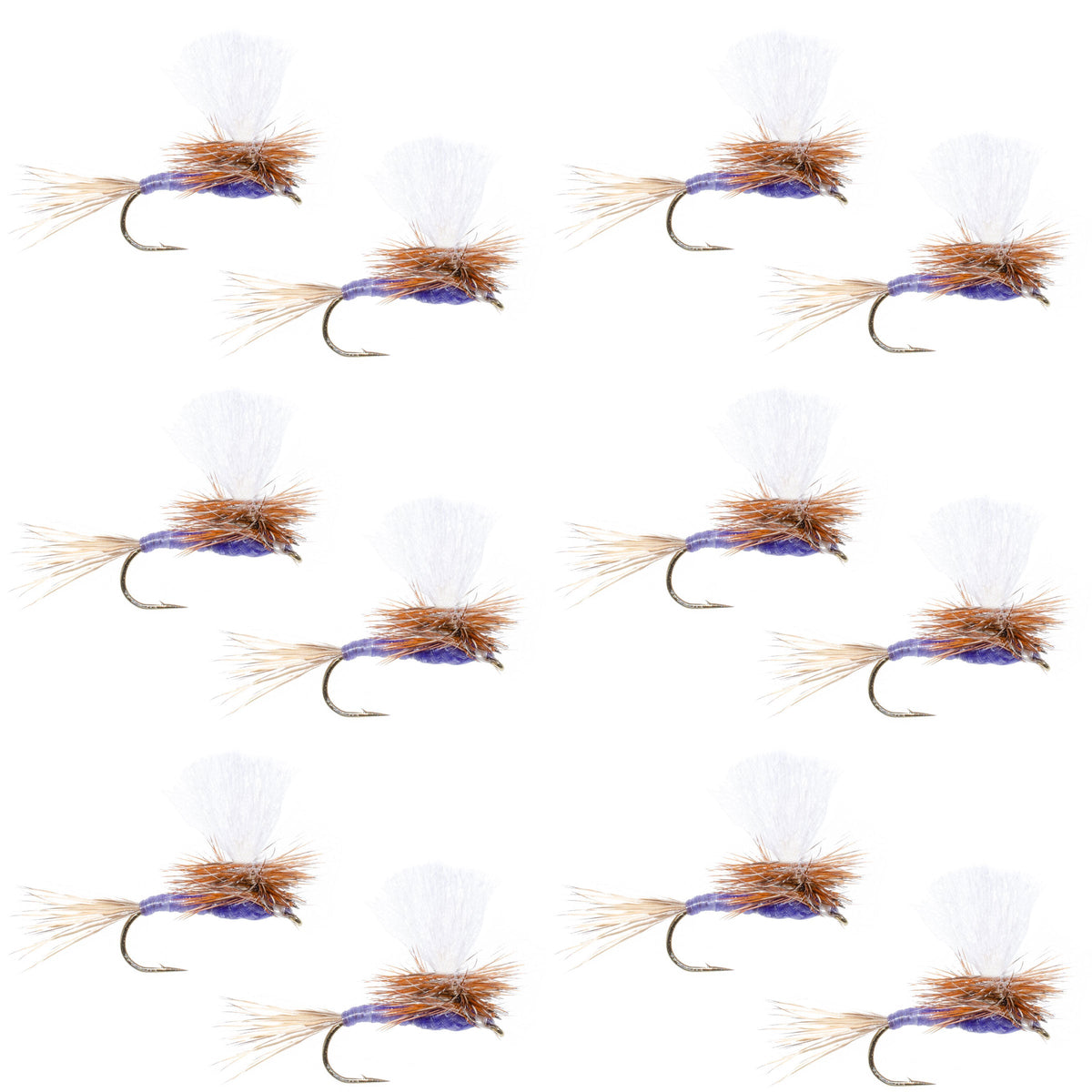 Parachute Purple Haze Dry Fly - 12 Flies Size 14