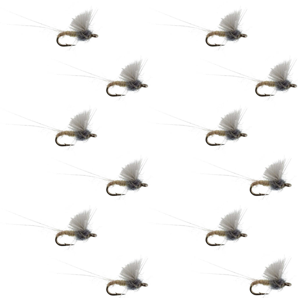 RS2 Gray Emerger Midge - 12 Flies Hook Size 20