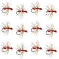 Red Fur Flying Ant Terrestrial Trout Dry Fly - 1 Dozen Flies Hook Size 14