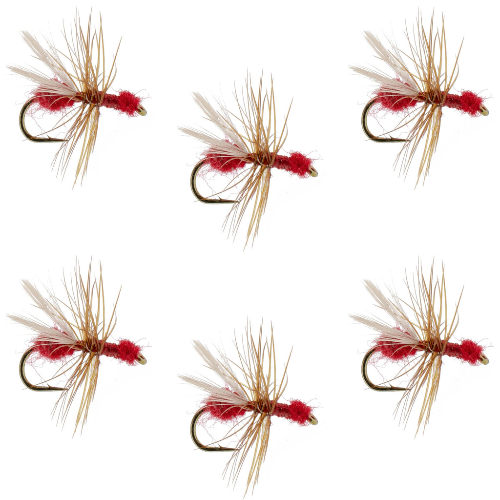 Red Fur Flying Ant Terrestrial Trout Dry Fly - 6 Flies Hook Size 14