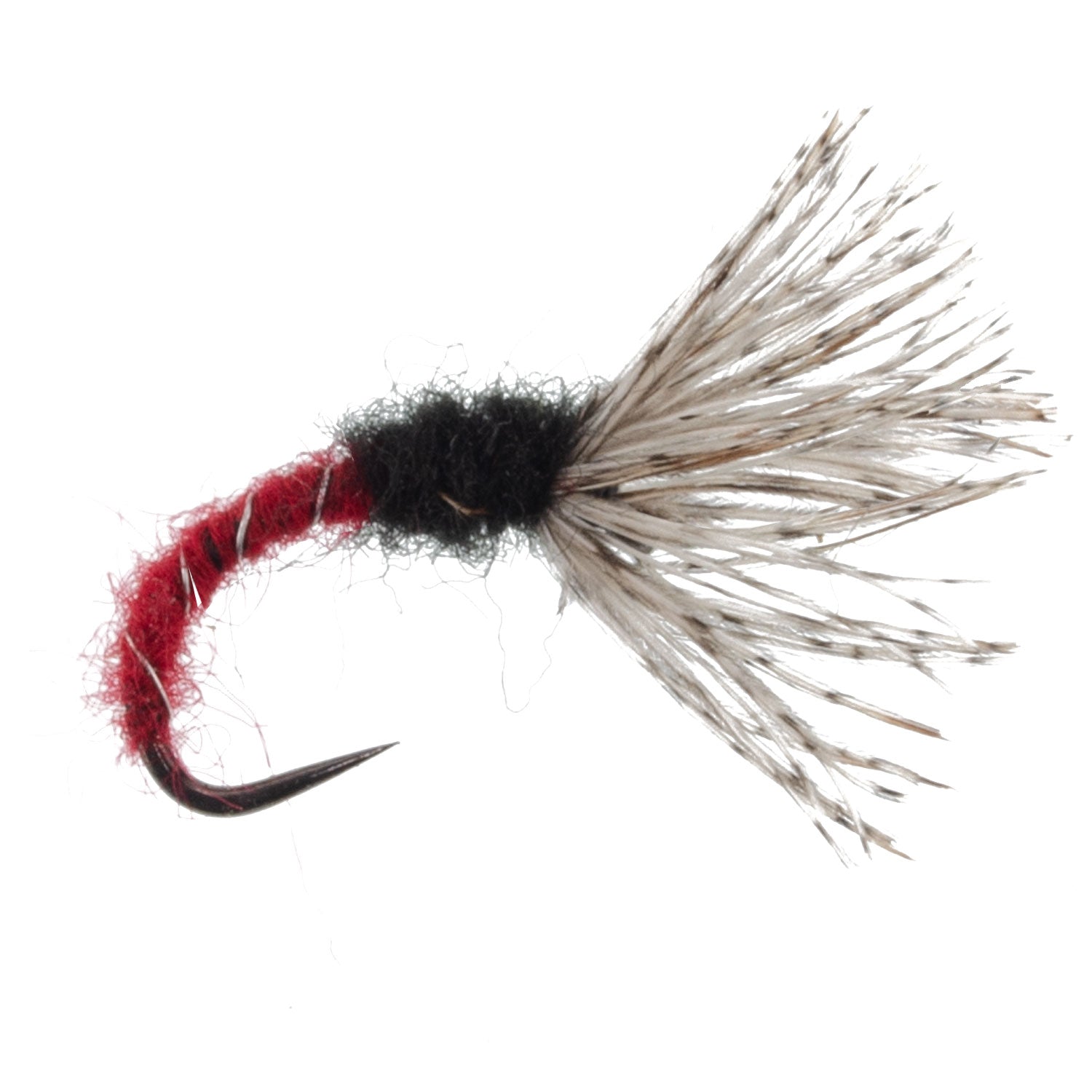 Red Zebra Sakasa Kebari - 12 Tenkara Flies - Size 12