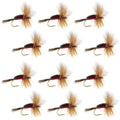Royal Humpy Classic Hair Wing Dry Fly - 1 Dozen Flies Hook Size 16