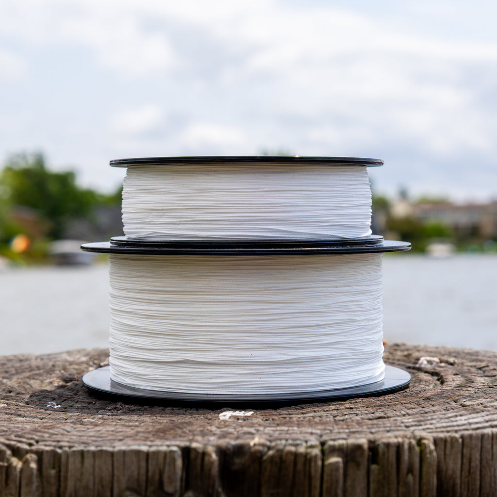 Reaction Tackle X8 Braided Fishing Line - NO FADE White 8 Strand